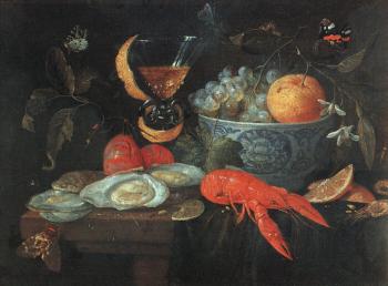簡 凡 凱塞爾 Still Life with Fruit and Shellfish